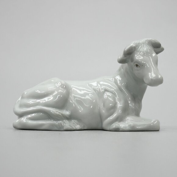 Vintage 1994 Avon Cow Bull The Bethlehem Nativity Collection Porcelain Christmas - Picture 1 of 8